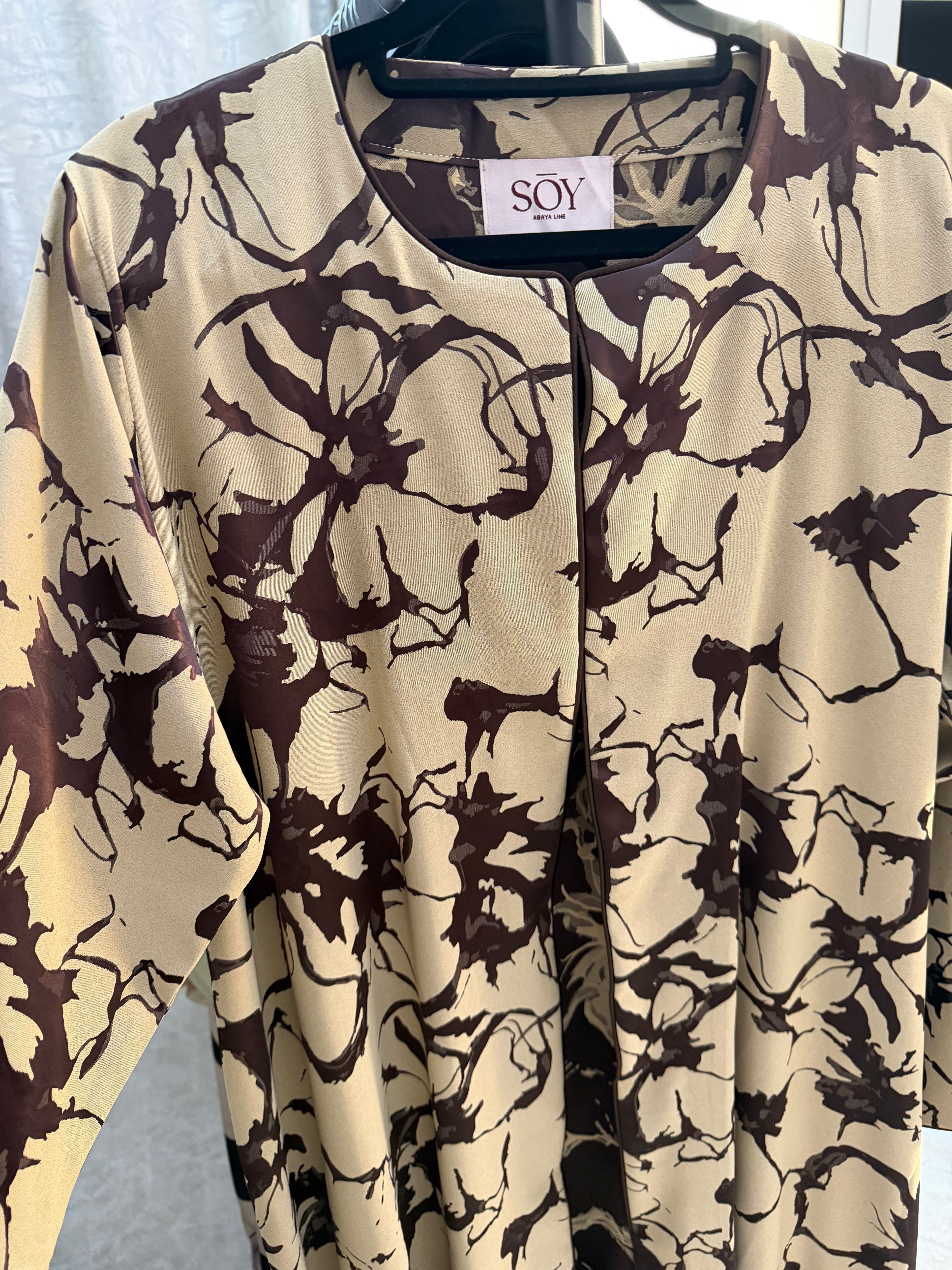 Cocoa bloom abaya
